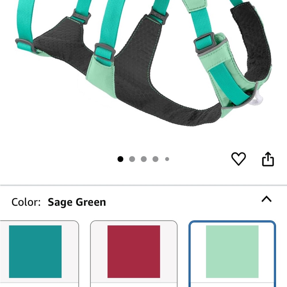 ISO RuffWear Sage Green Dog Harness